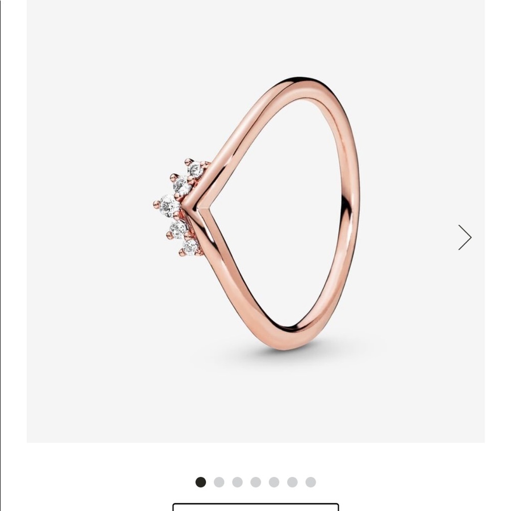 Pandora Rose Gold Tiara Wishbone Ring
